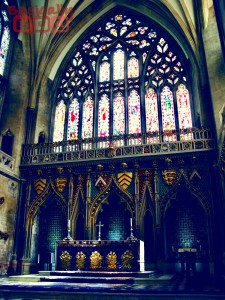Altar with Stained Glass, Bristol Cathedral - BasicallyRed.com