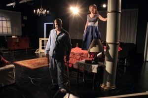 Cat on a Hot Tin Roof at The Edge Theater. Lighting Design by Stevie Caldarola. Photo courtesy of Rachel Graham.
