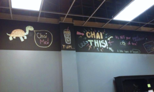 Chalkboard signage for Kataluma Chai by BasicallyRed