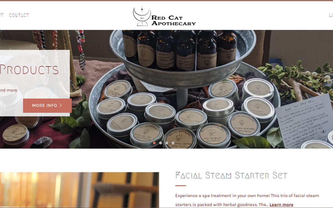 Website for Red Cat Apothecary